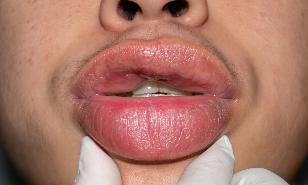 Lumpy Lip fater lip filler injection