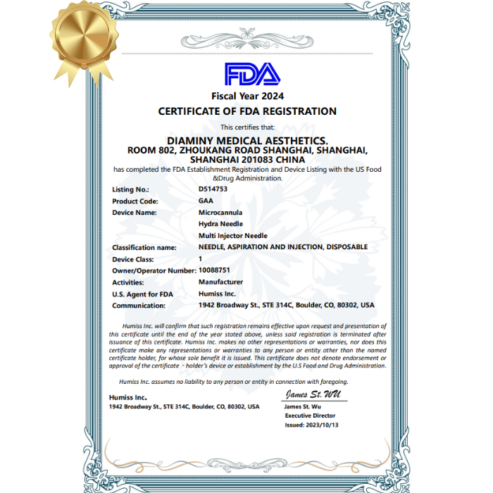 certified by FDA