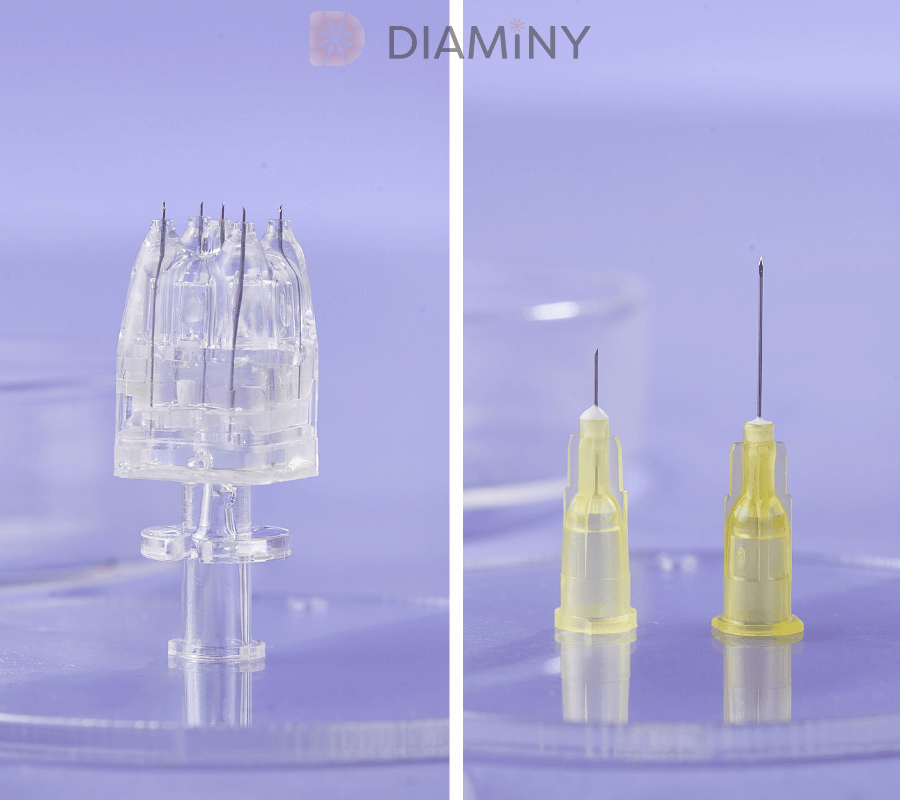 Diaminy multi needle vs meso needle