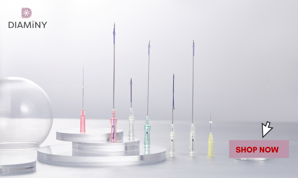 Diaminy face lifting threads 