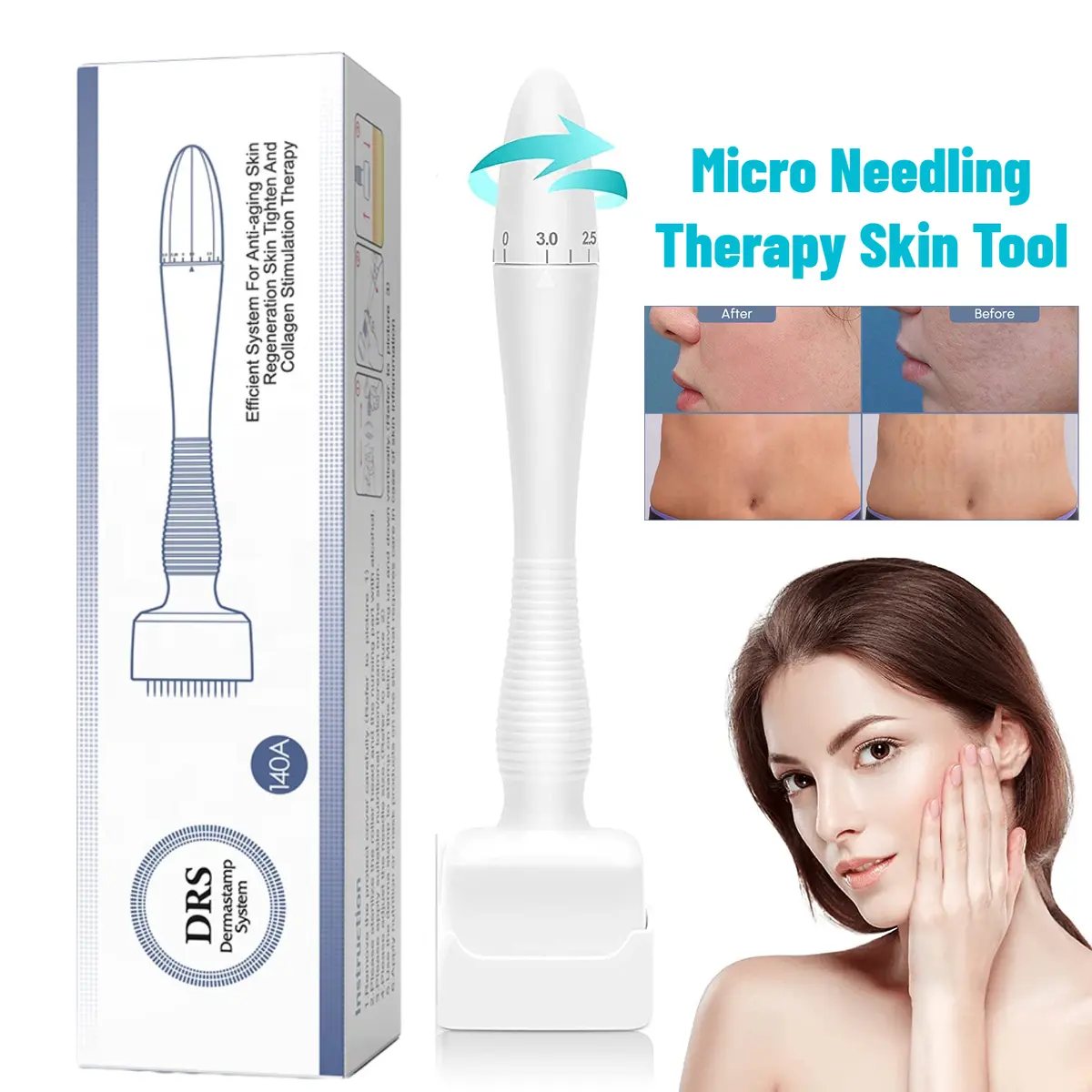 Stamp Microneedling Derma Roller ADRS Pro 140